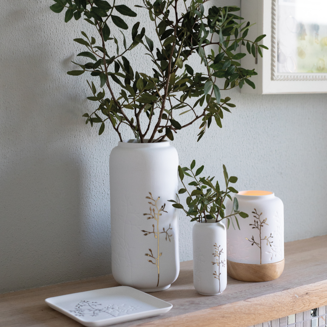 LIVING Goldzweig Minivase
