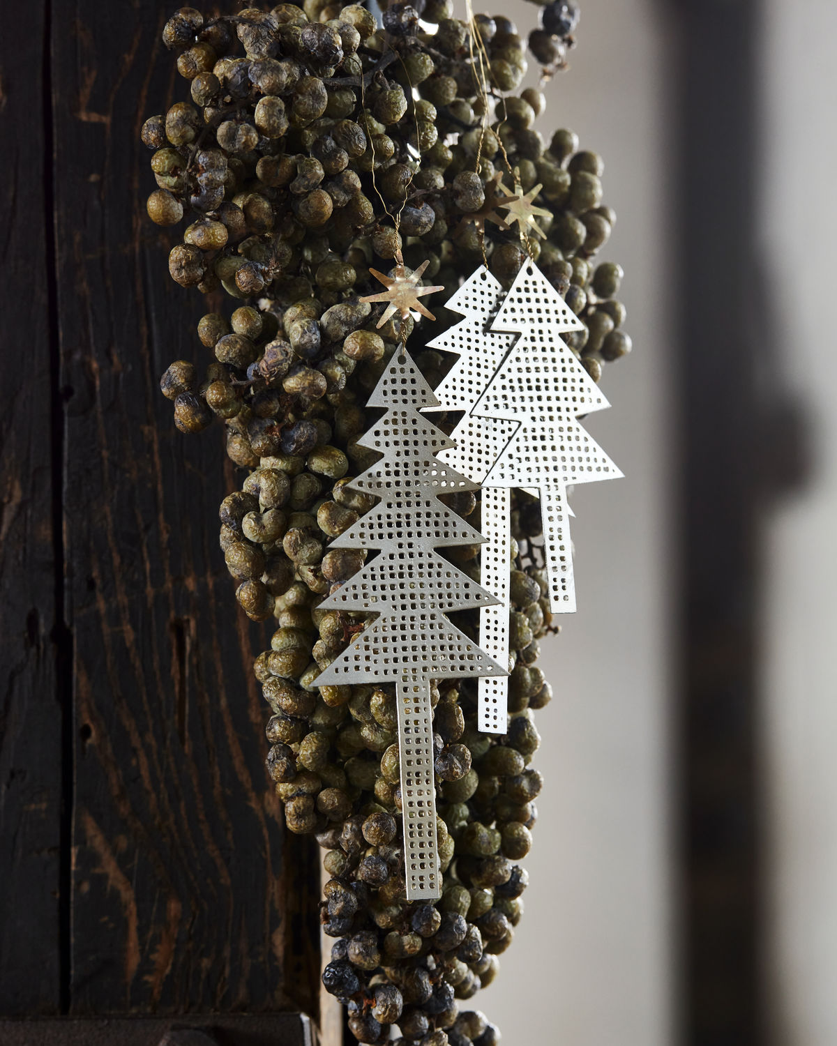 Anhänger 3er Set Christbaum Tree Star