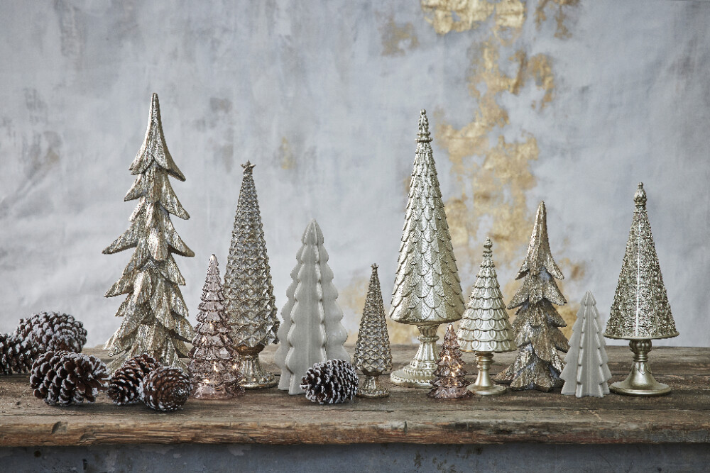 Dekobaum Serafina pine cone silber