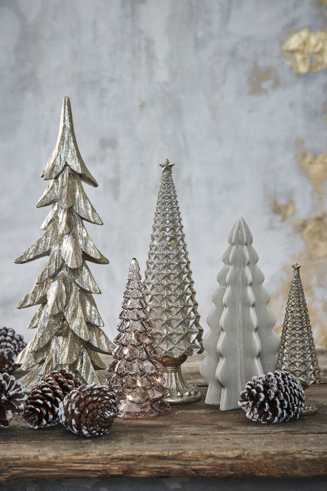 Christbaum Semille silber klein