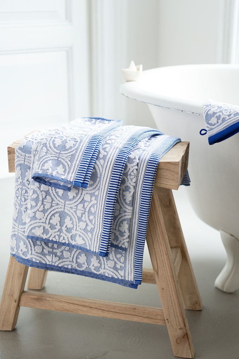 Waschhandschuh Tile de Pip  blue
