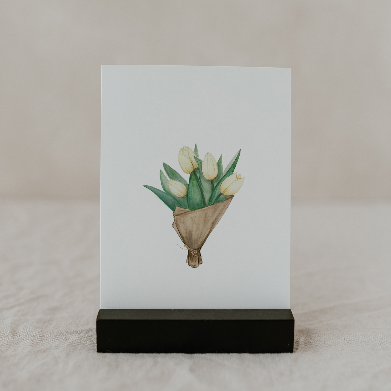 Aquarellkarte Tulips