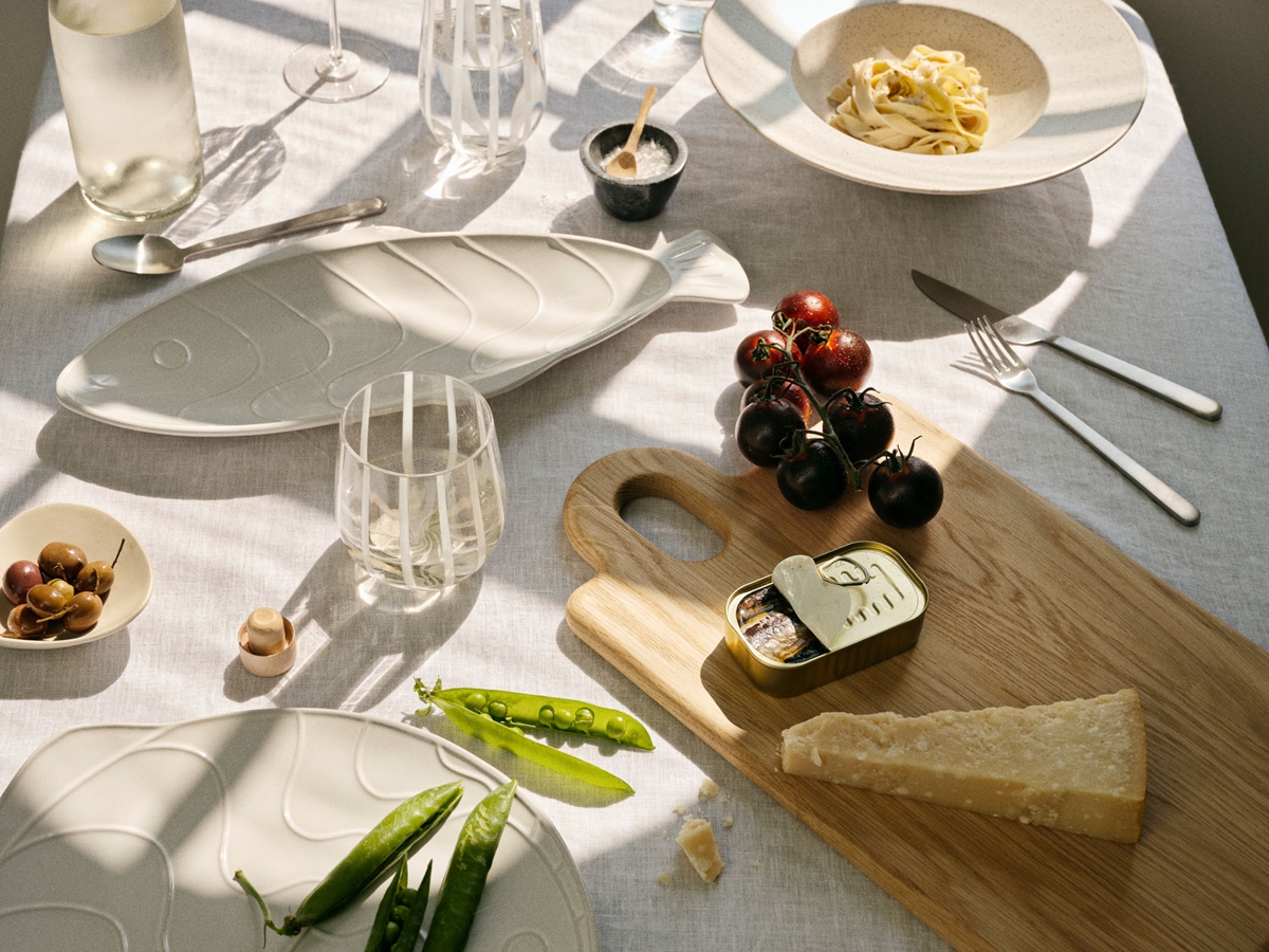 Platte Pesce oval white