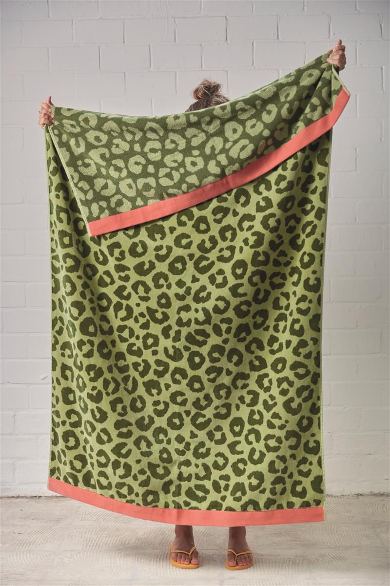 Strandtuch Wildcat Green 100 x 180 cm