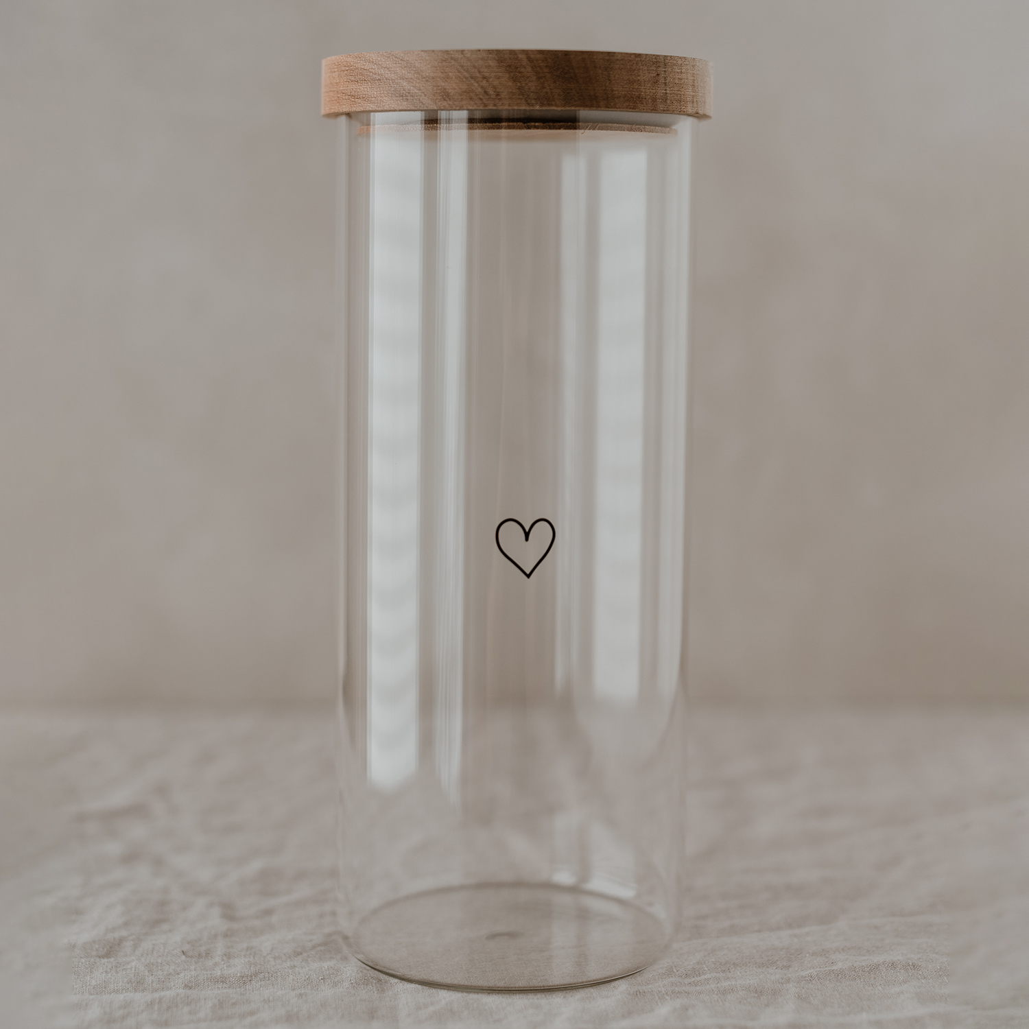 Vorratsglas Herz schwarz 25cm