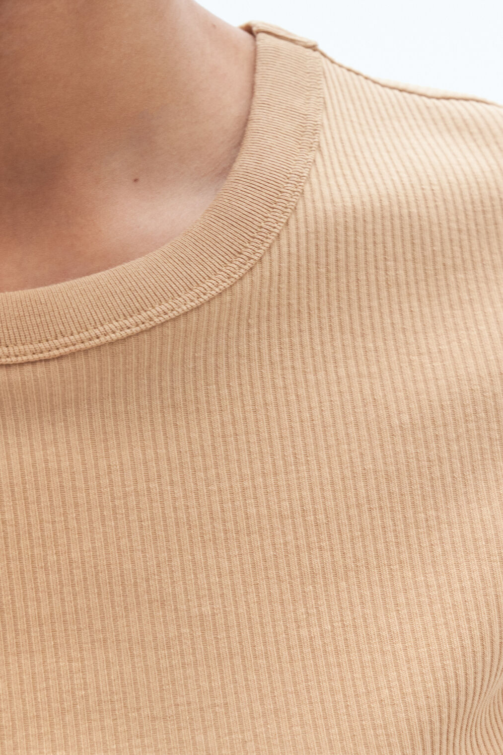 Shirt Fine Rib sand beige