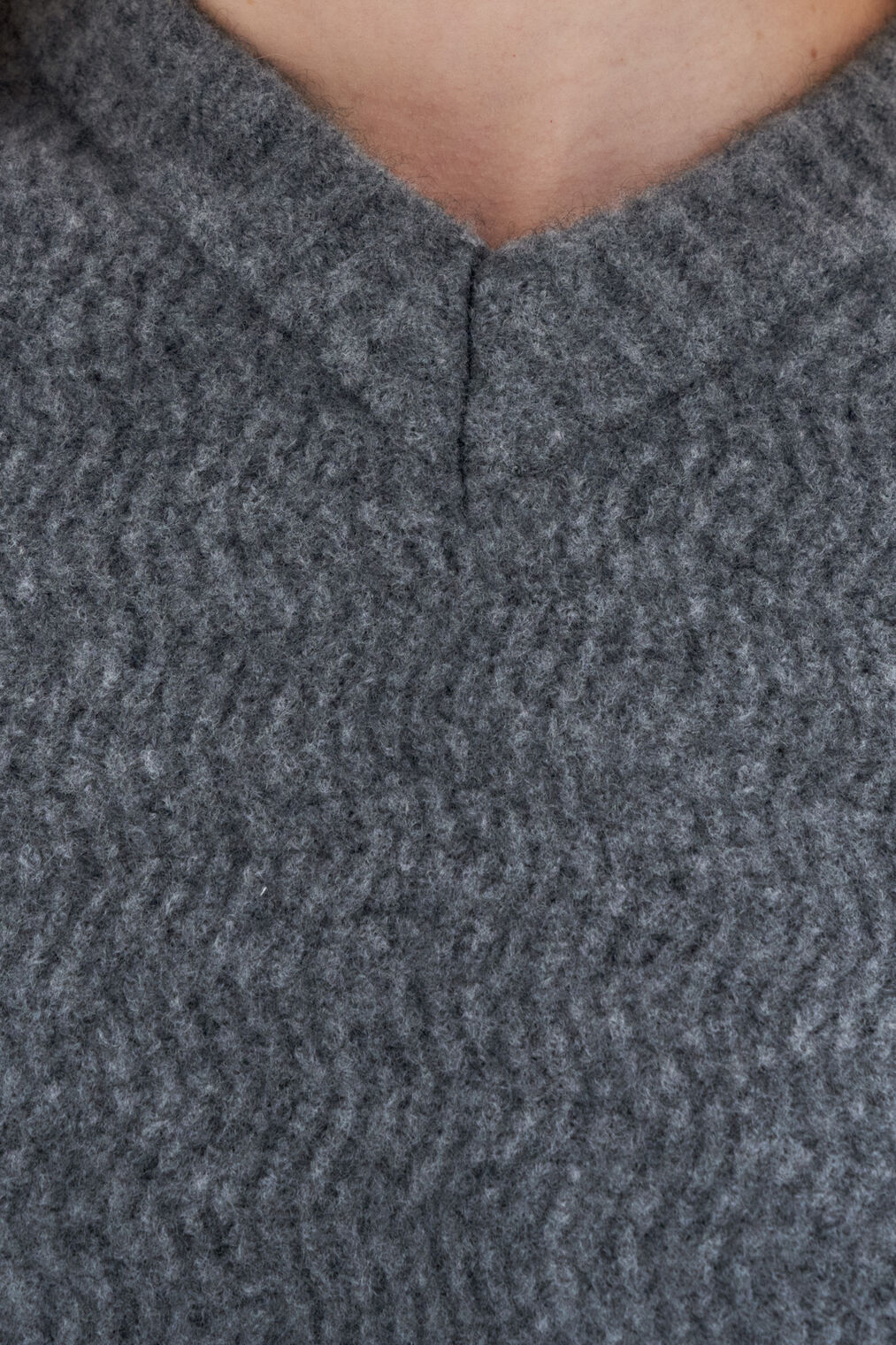 Pullover Structure Yak Mid Grey Melange