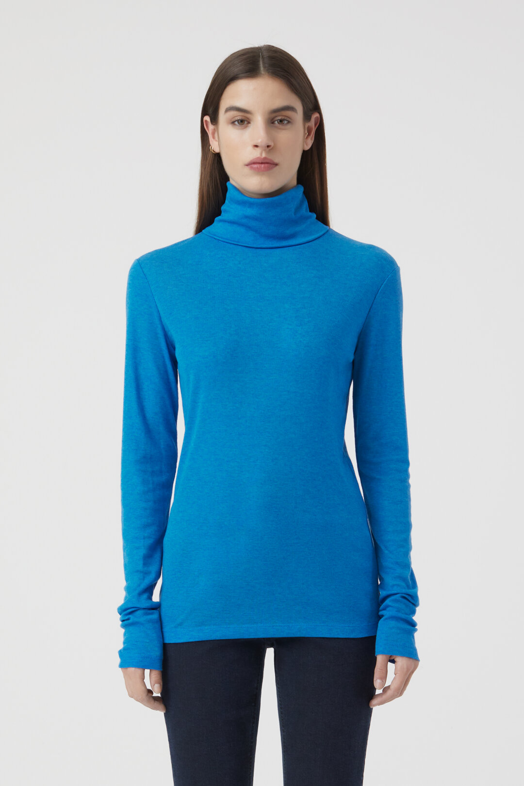 Shirt langarm Turtleneck sport marine