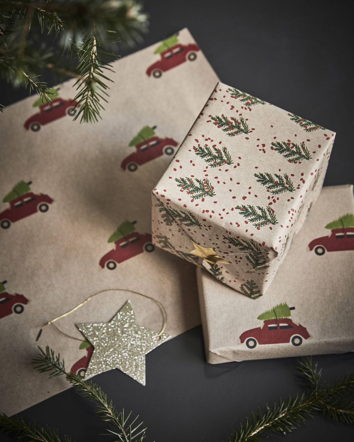 Geschenkpapier 2er Set Crafty X-Mas