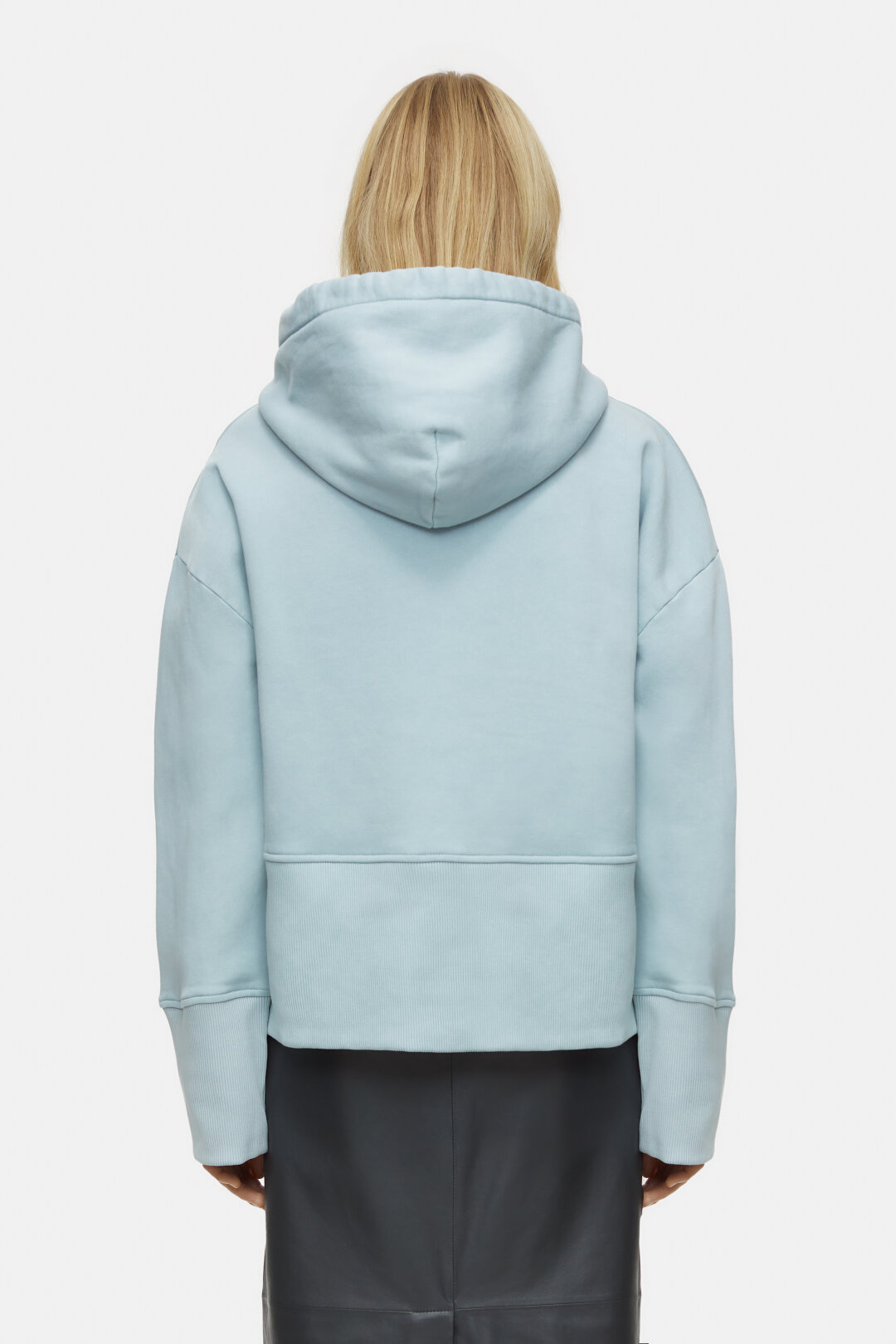 Hoodie High Rib blue water