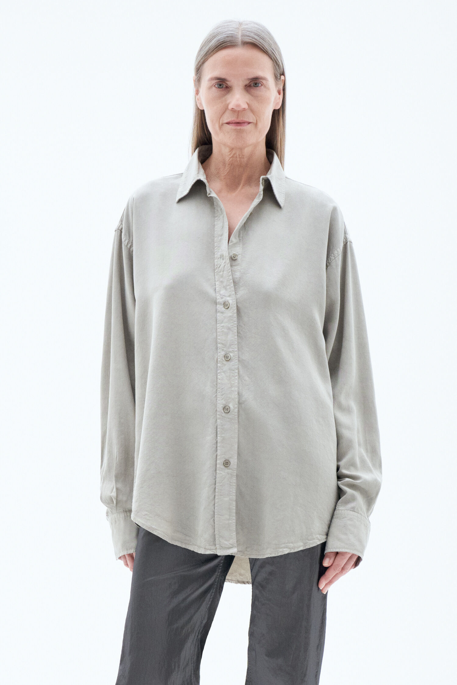 Hemd relaxed Light sage