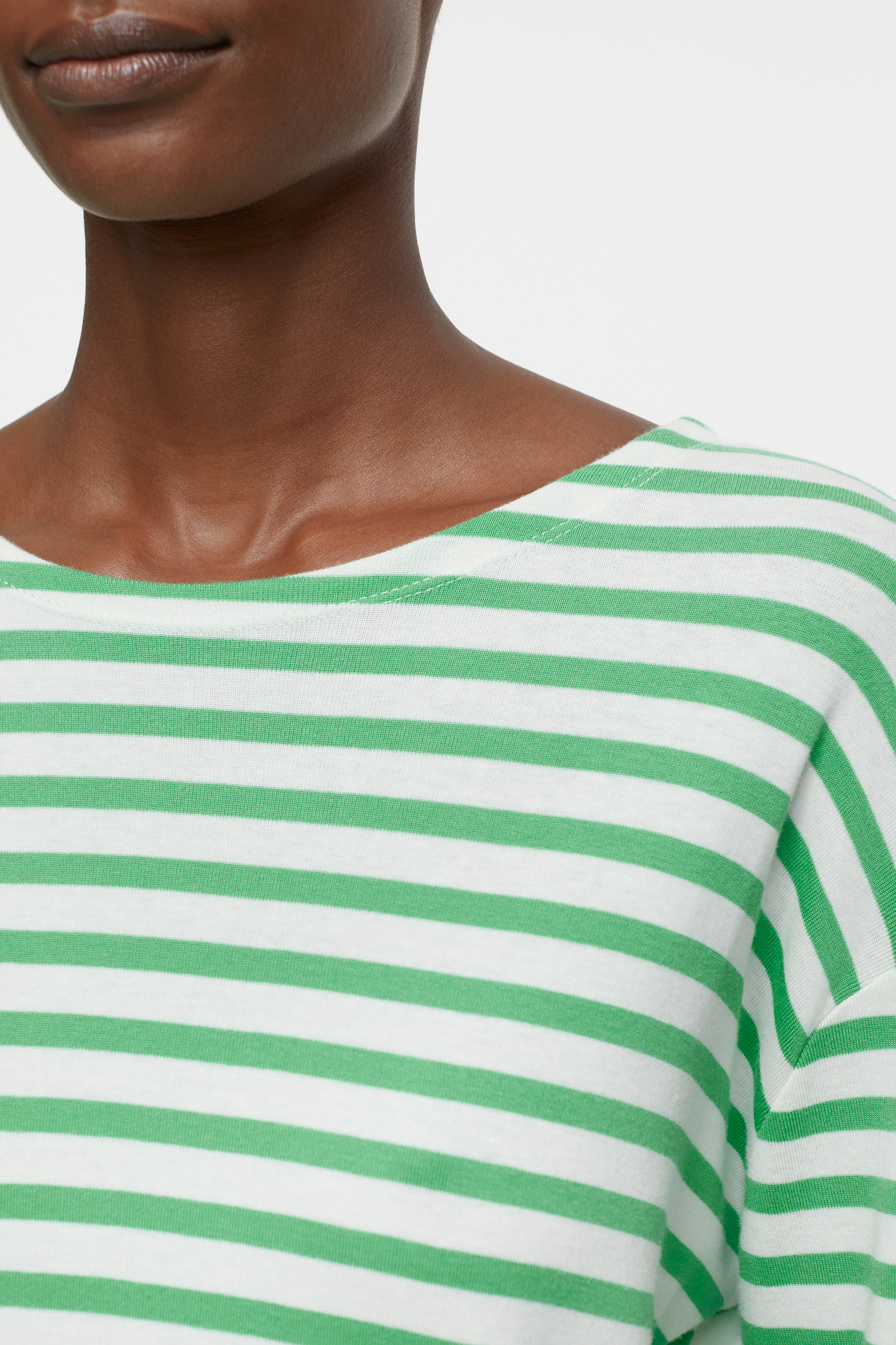 Shirt langarm gestreift green kick