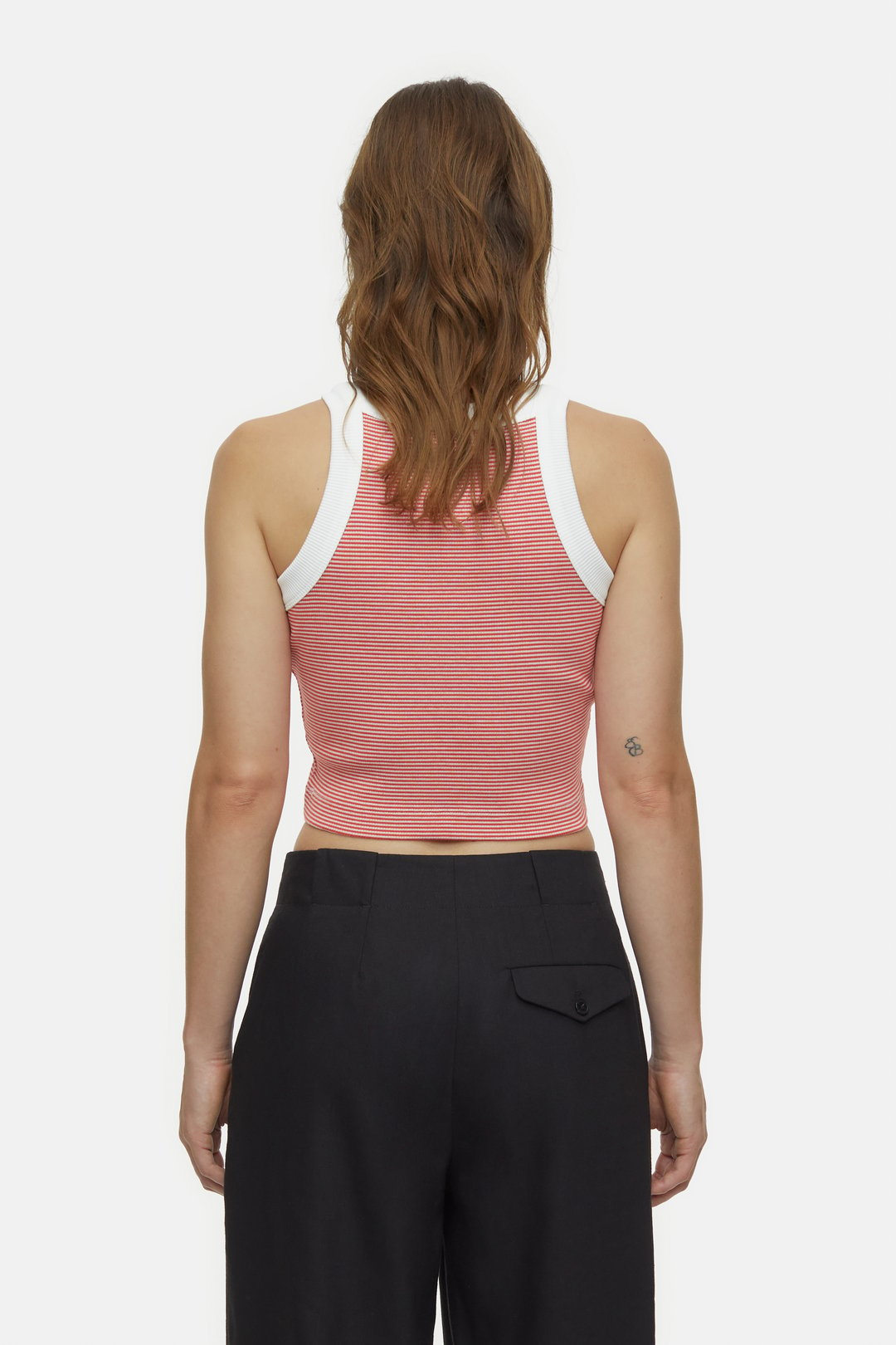 Racer Tank Top cropped red/ white