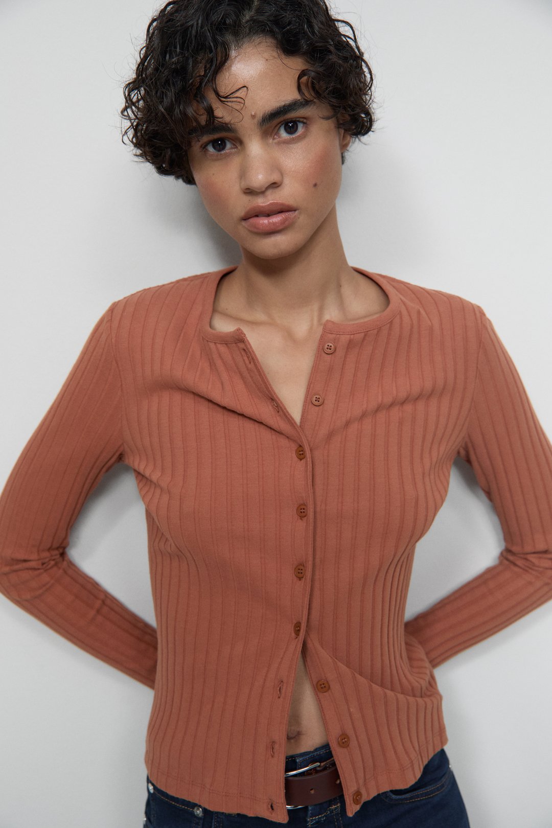 Shirt langarm ferro brown