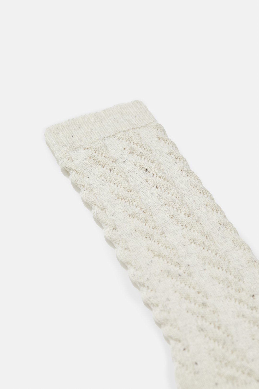 Socken Woll-Seidenmix ivory