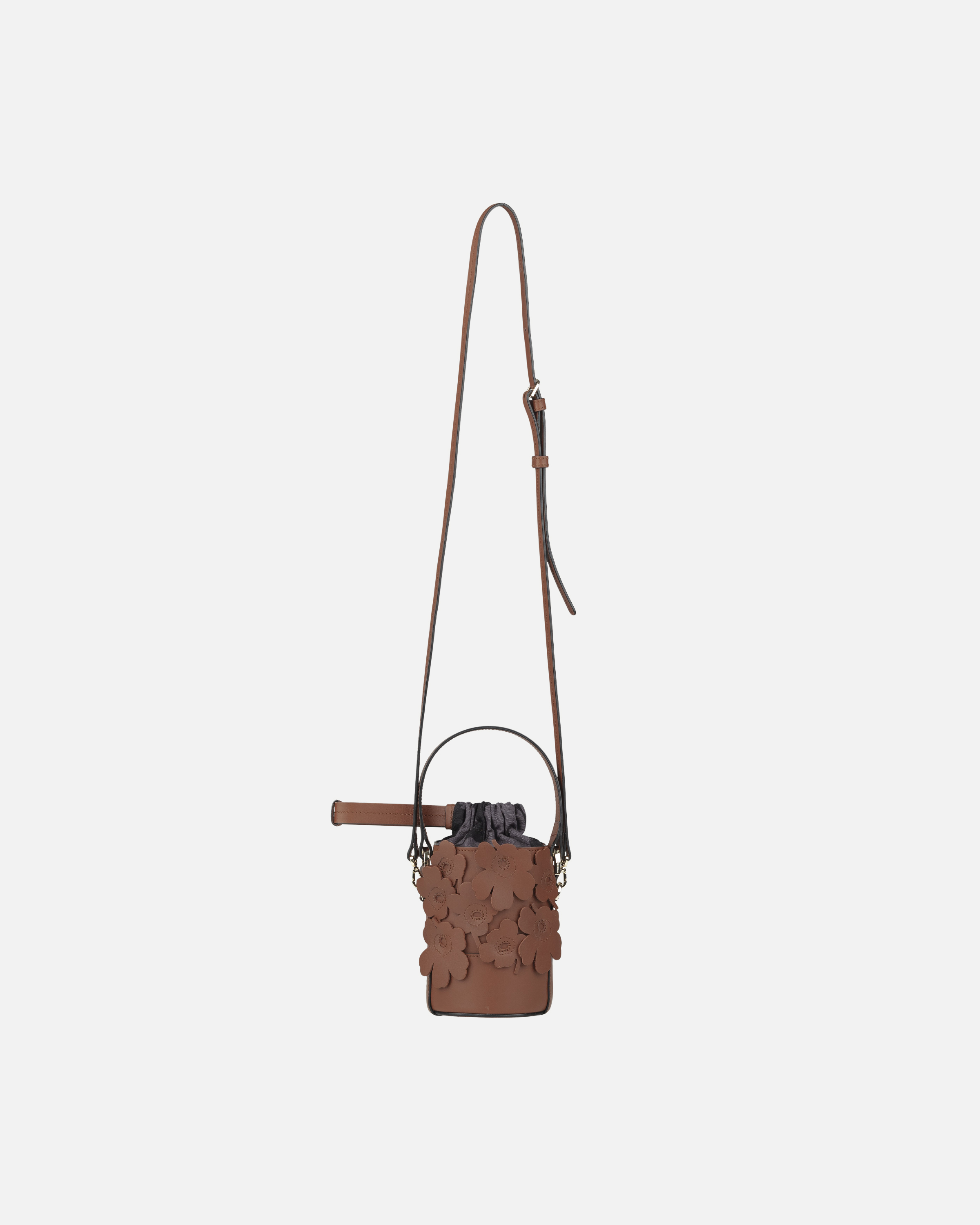Bucket Bag mini 3D Unikko brown