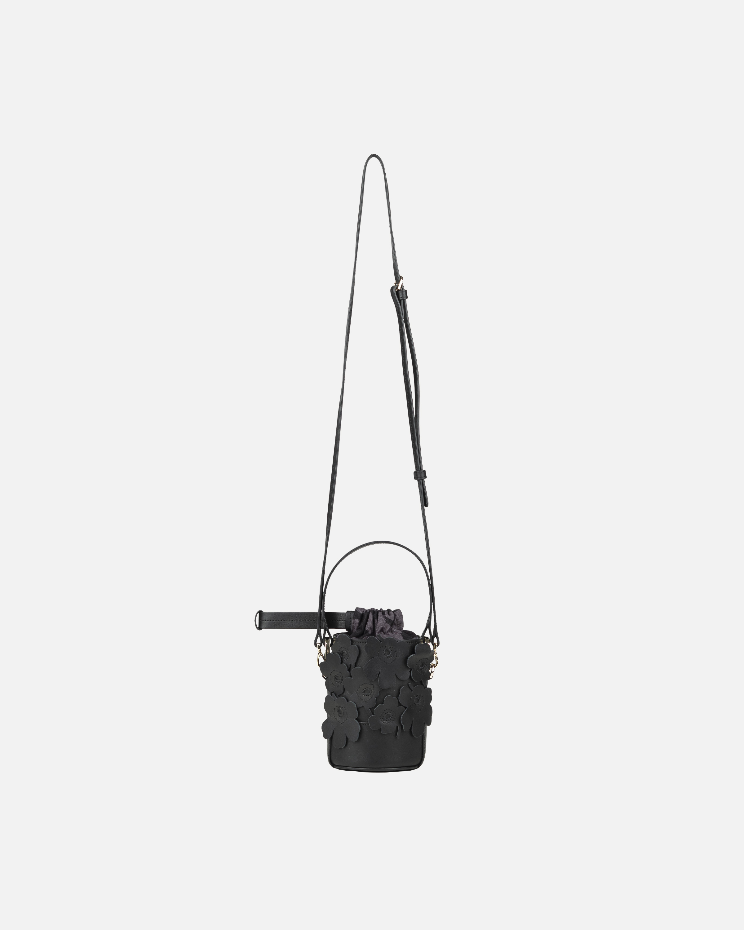 Bucket Bag mini 3D Unikko black