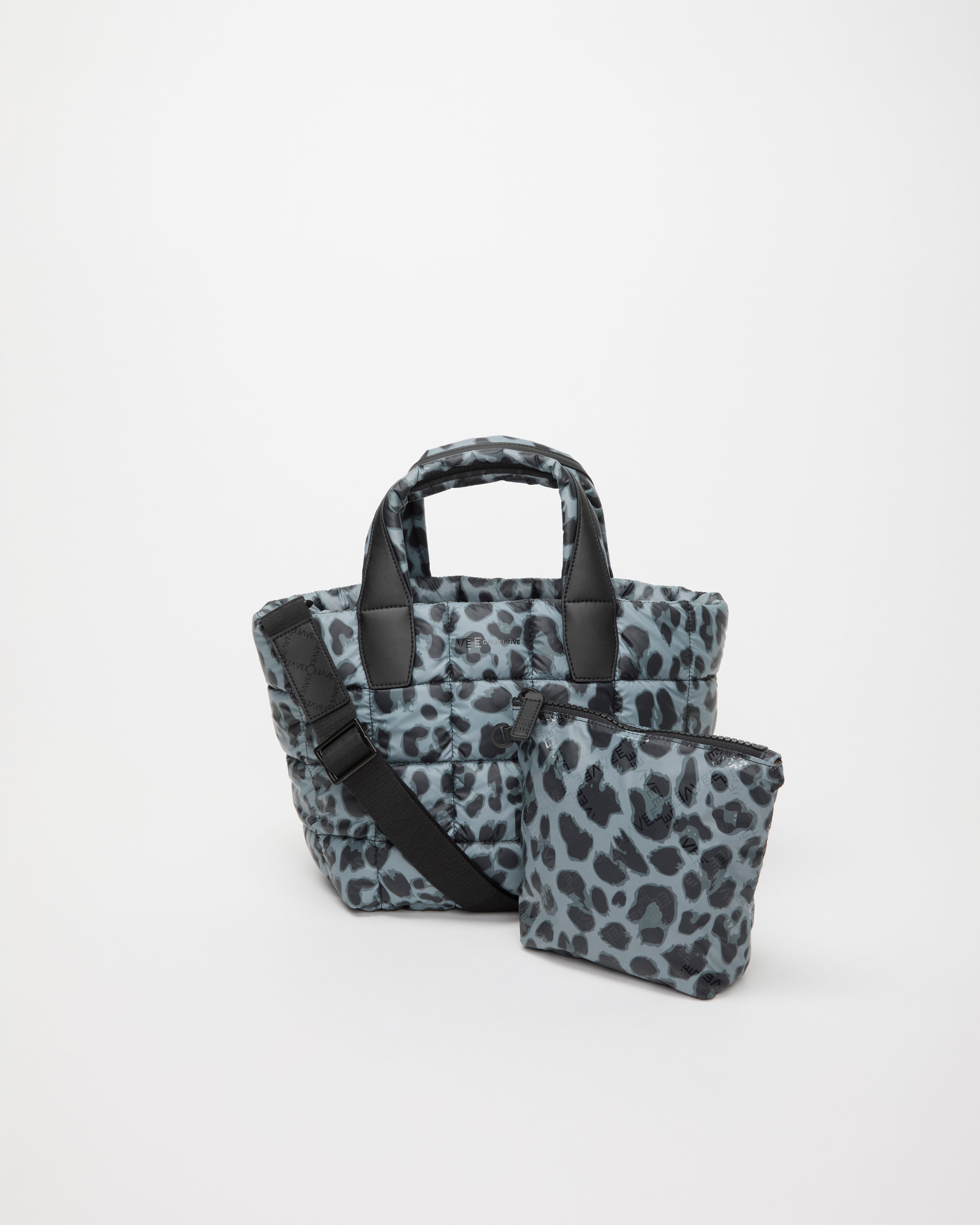 Porter Tote Small Grey Leopard