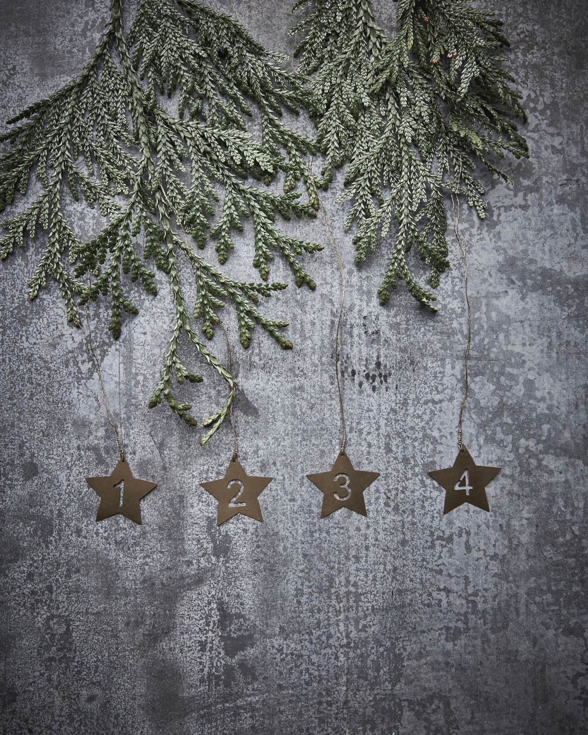 Anhänger 1 - 4 Sterne Messing