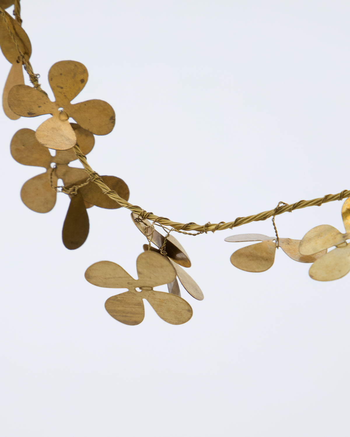 Kranz Kleeblätter Messing