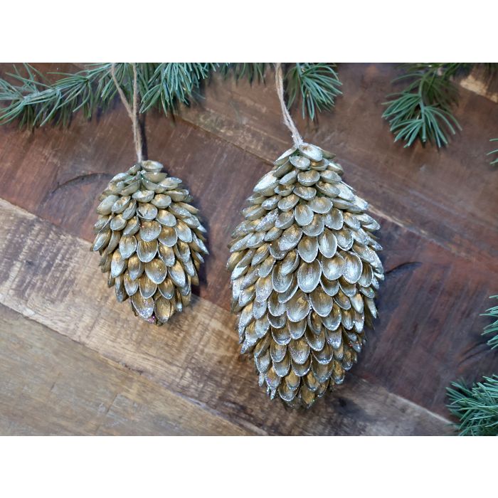 Weihnachtszapfen Antique brass