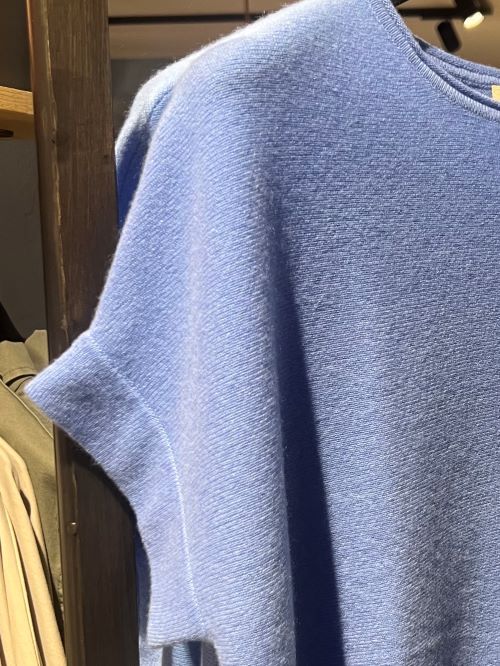 Kaschmir Pullover Cindy kurzarm skylar blue