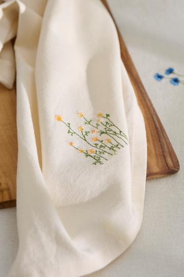 Geschirrtuch Flora butter cream