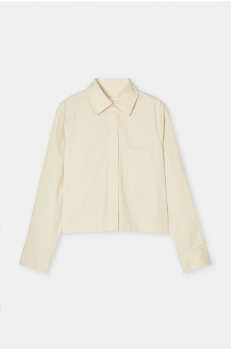 Shirt Cropped Classic Shirt vanilla beige
