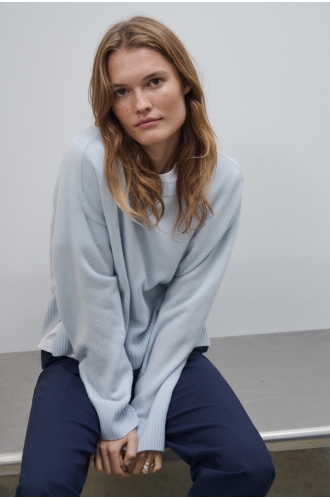 Pullover Wolle light sky blue