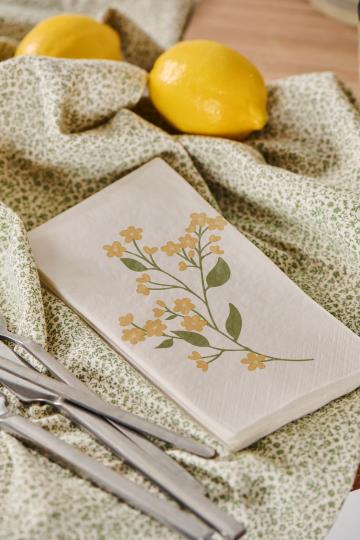 Servietten gelbe Blumen