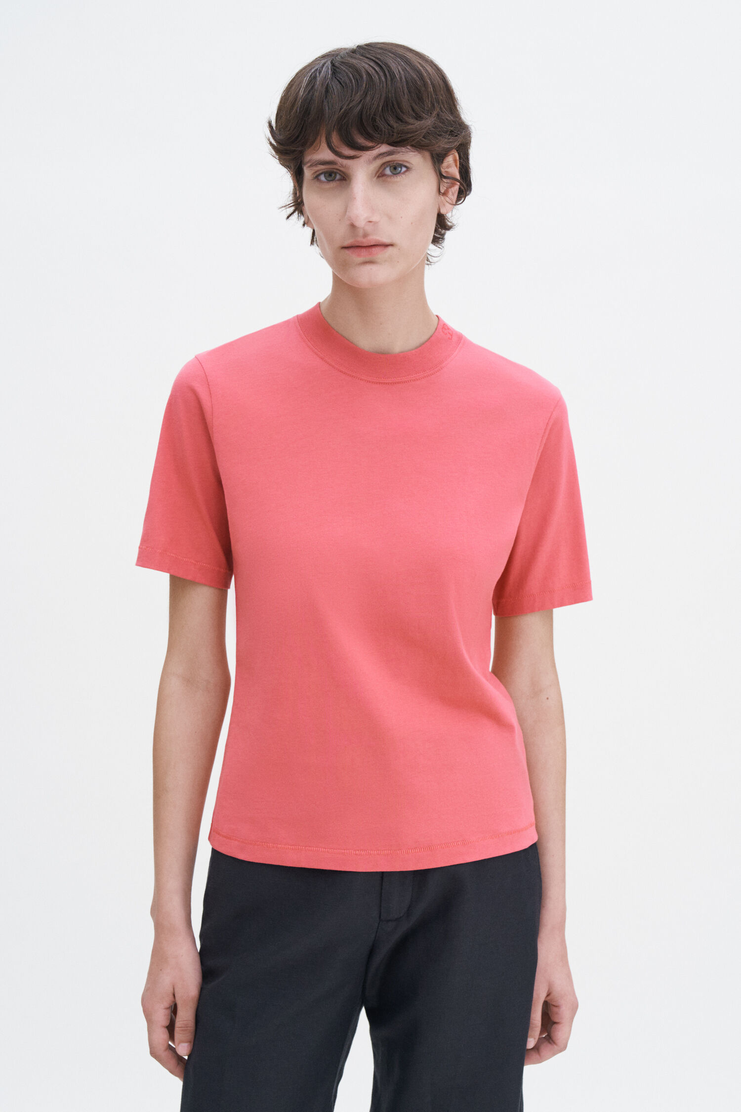 T-Shirt Mock Neck light raspberry