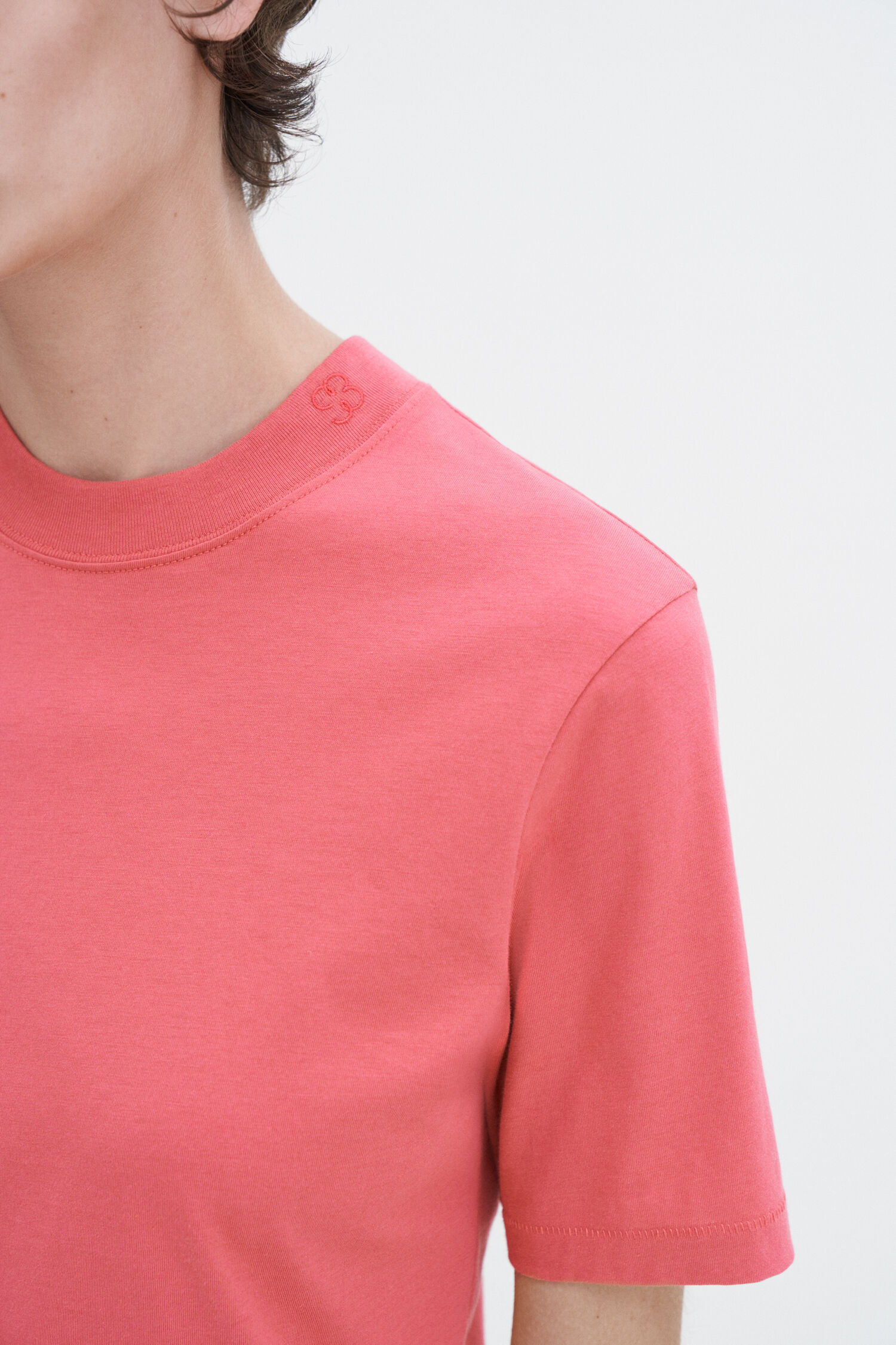 T-Shirt Mock Neck light raspberry