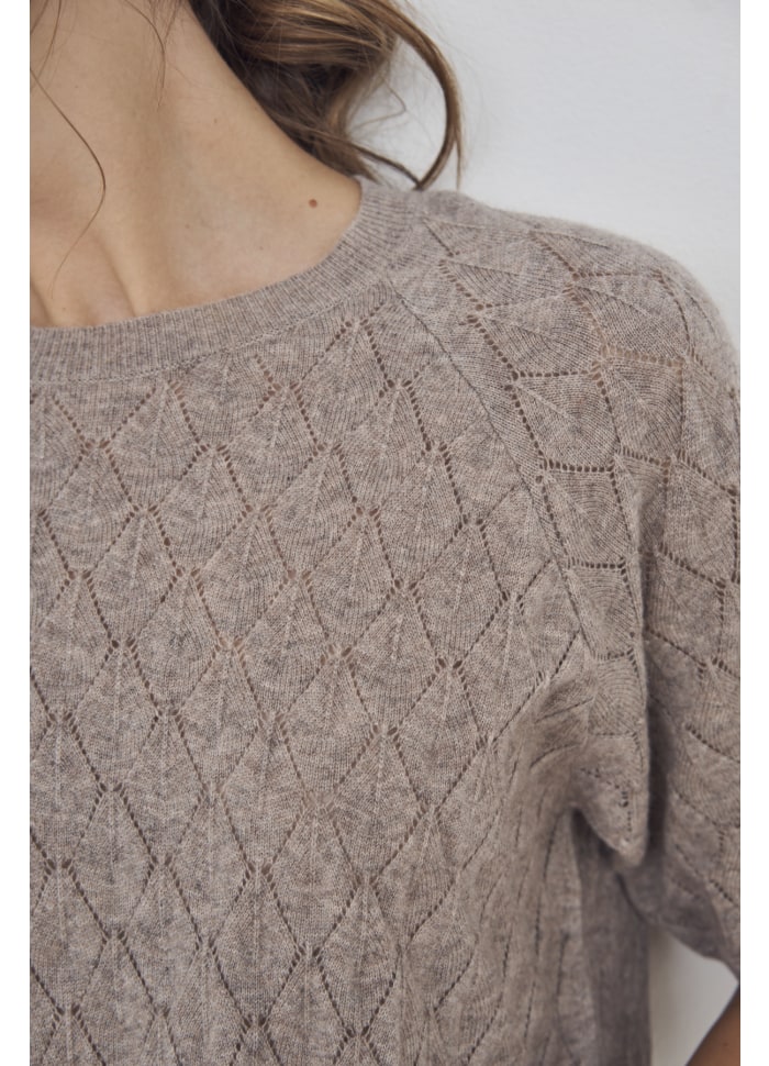 Kaschmir Shirt Christine dark sand