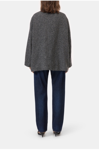 Mantel Kurz grey heather melange