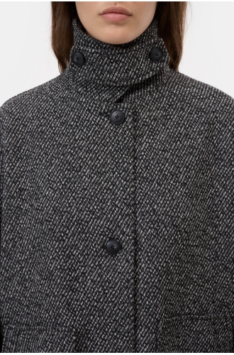 Mantel Kurz grey heather melange