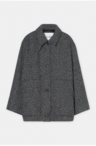 Mantel Kurz grey heather melange