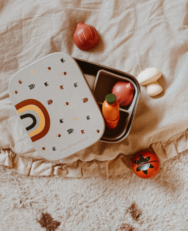 Lunchbox RAINBOW Edelstahl mit Fächer (Kopie)