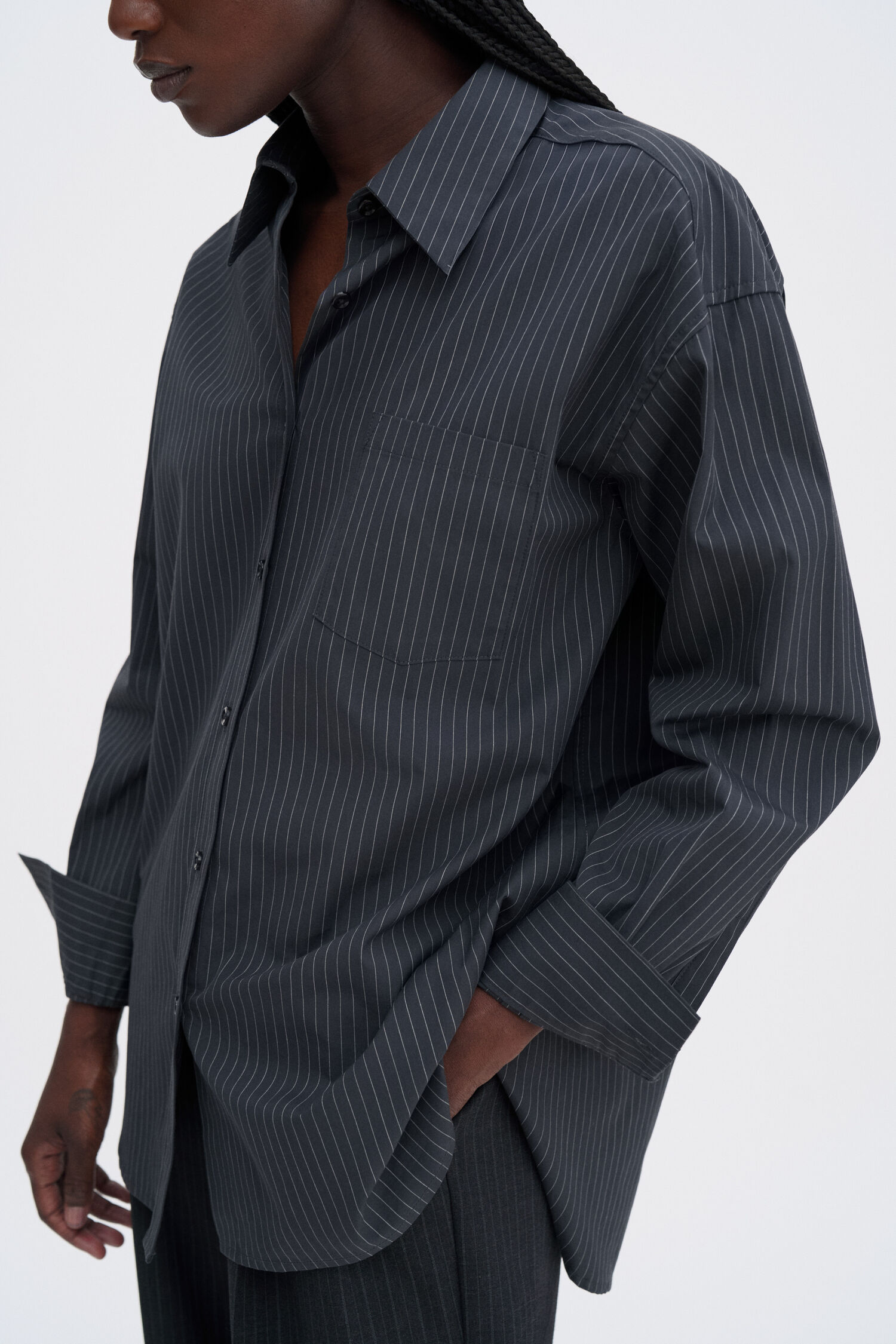Shirt Sammy Pinstripe charc