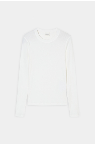 Shirt langarm Crewneck ivory