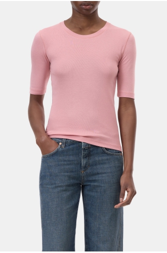T-Shirt Baumwollmix peony pink