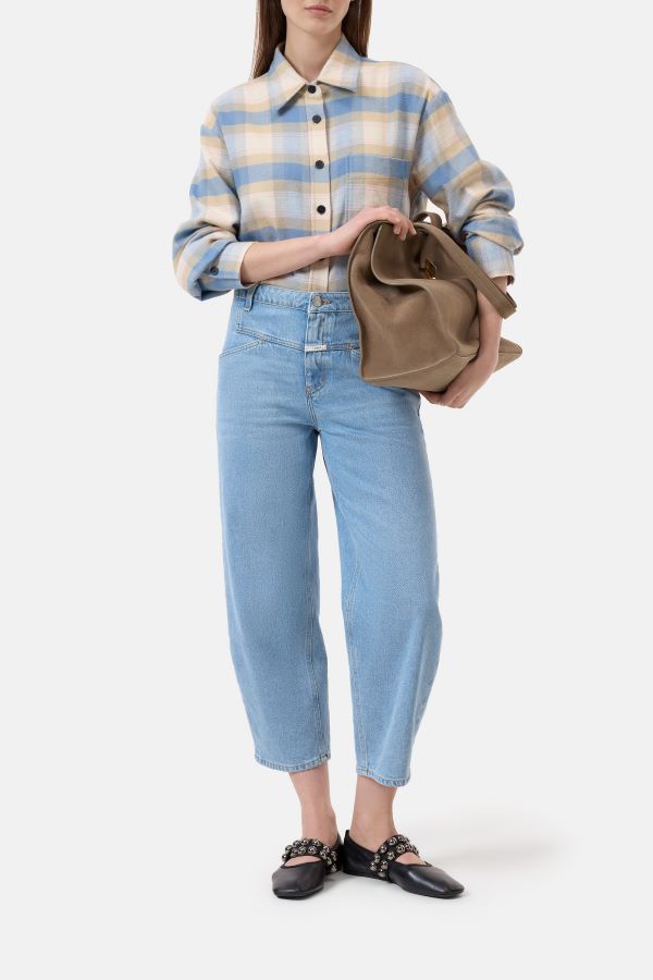 Bluse Cropped powder blue
