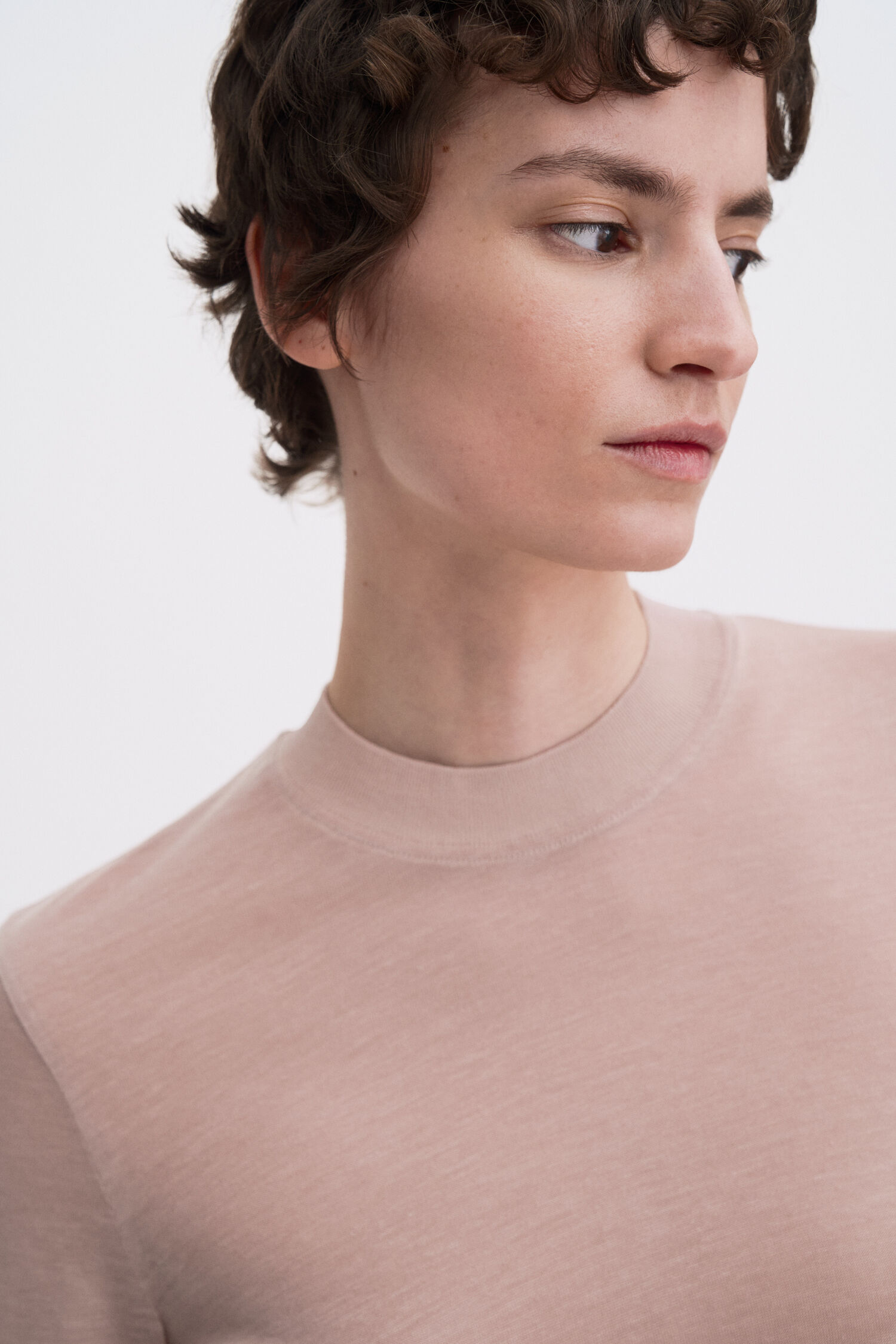Shirt Lyocell Cashmere langarm dusty pink