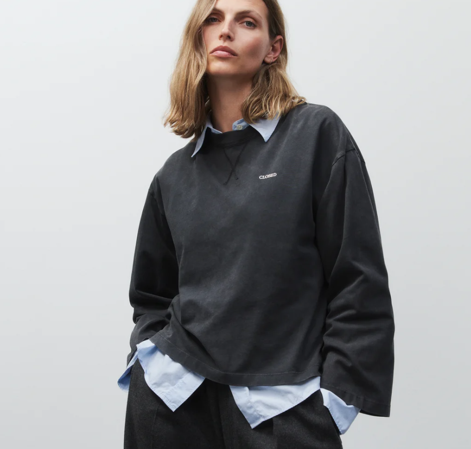 Shirt langarm Bio-Baumwolle black