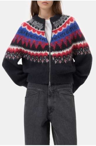 Cardigan Cropped Zip cosmic grey