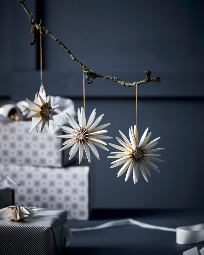 Weihnachtsschmuck, Off-White, Champagner