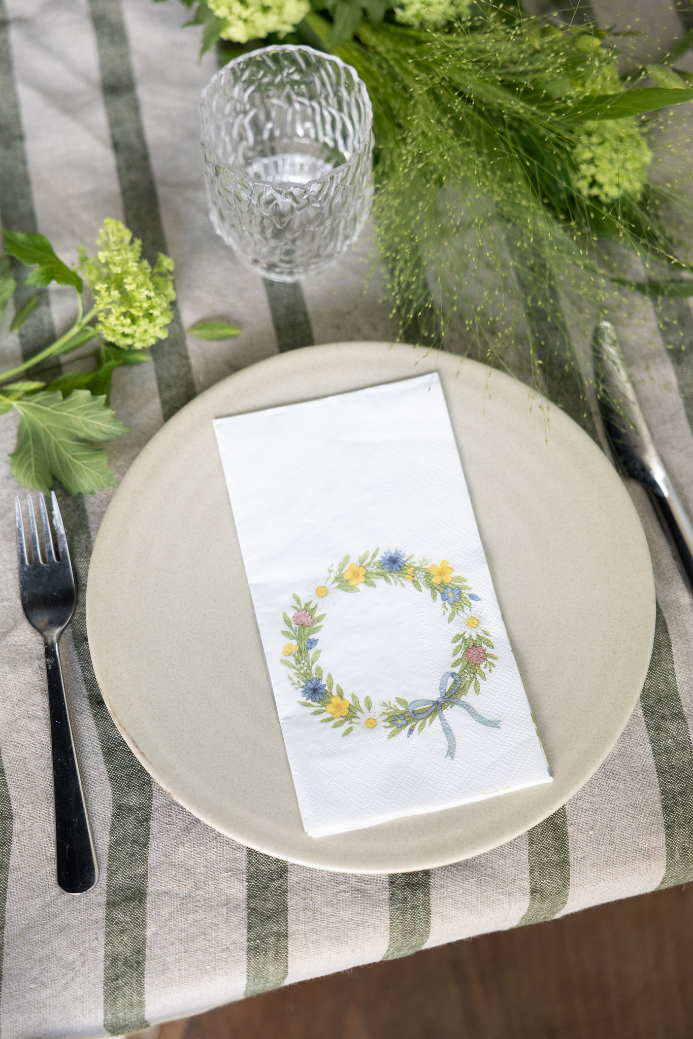 Servietten Blomsterkrans