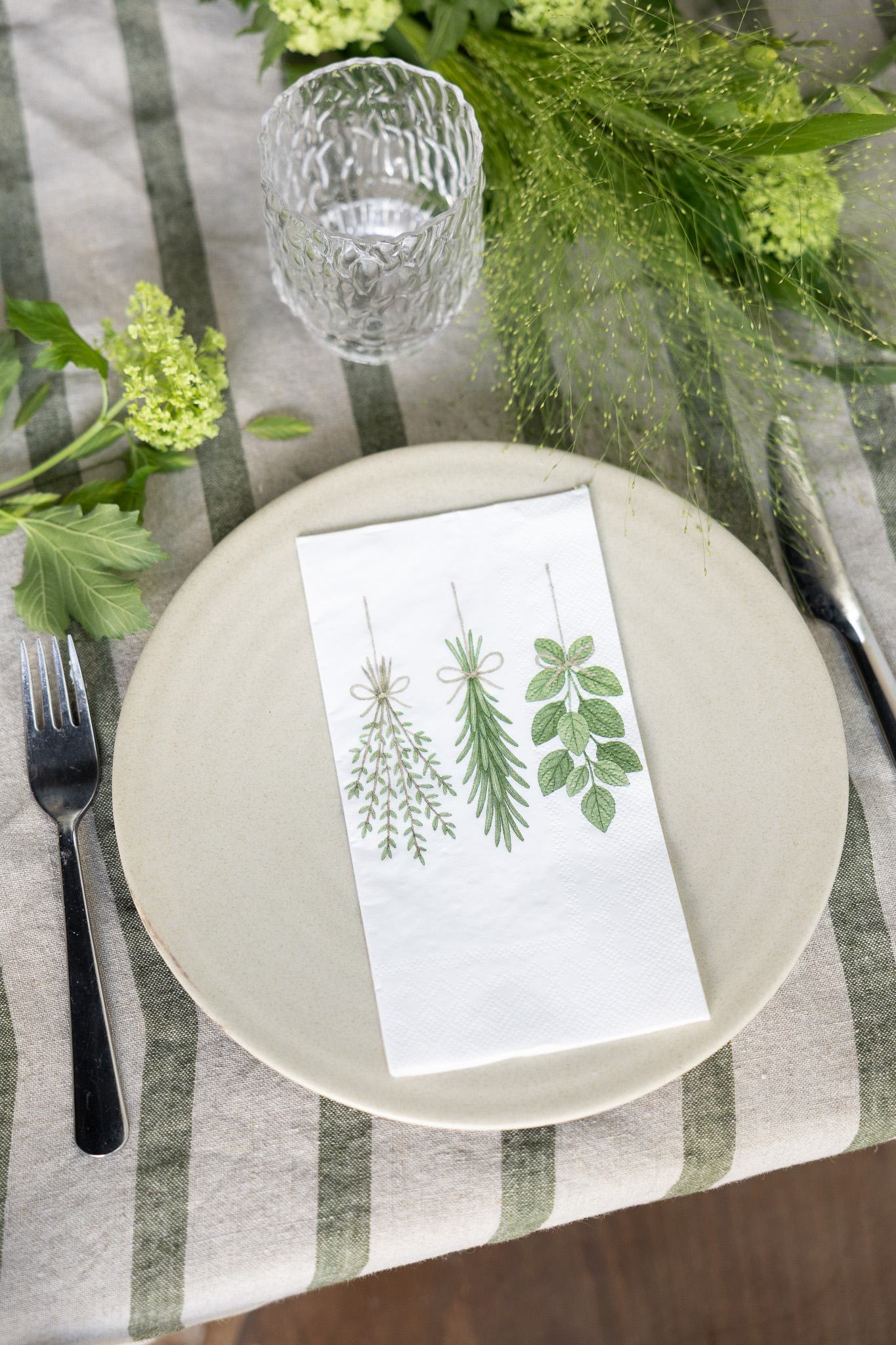 Servietten Pflanzen Kryddor