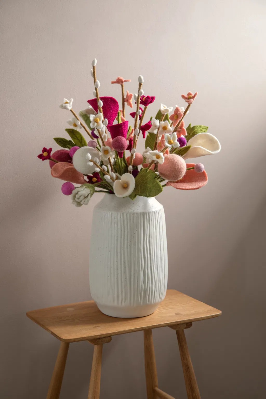 Filzblume, Dia 2, Dusty Rose Ø 2 cm