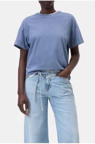 T-Shirt Slit stone blue