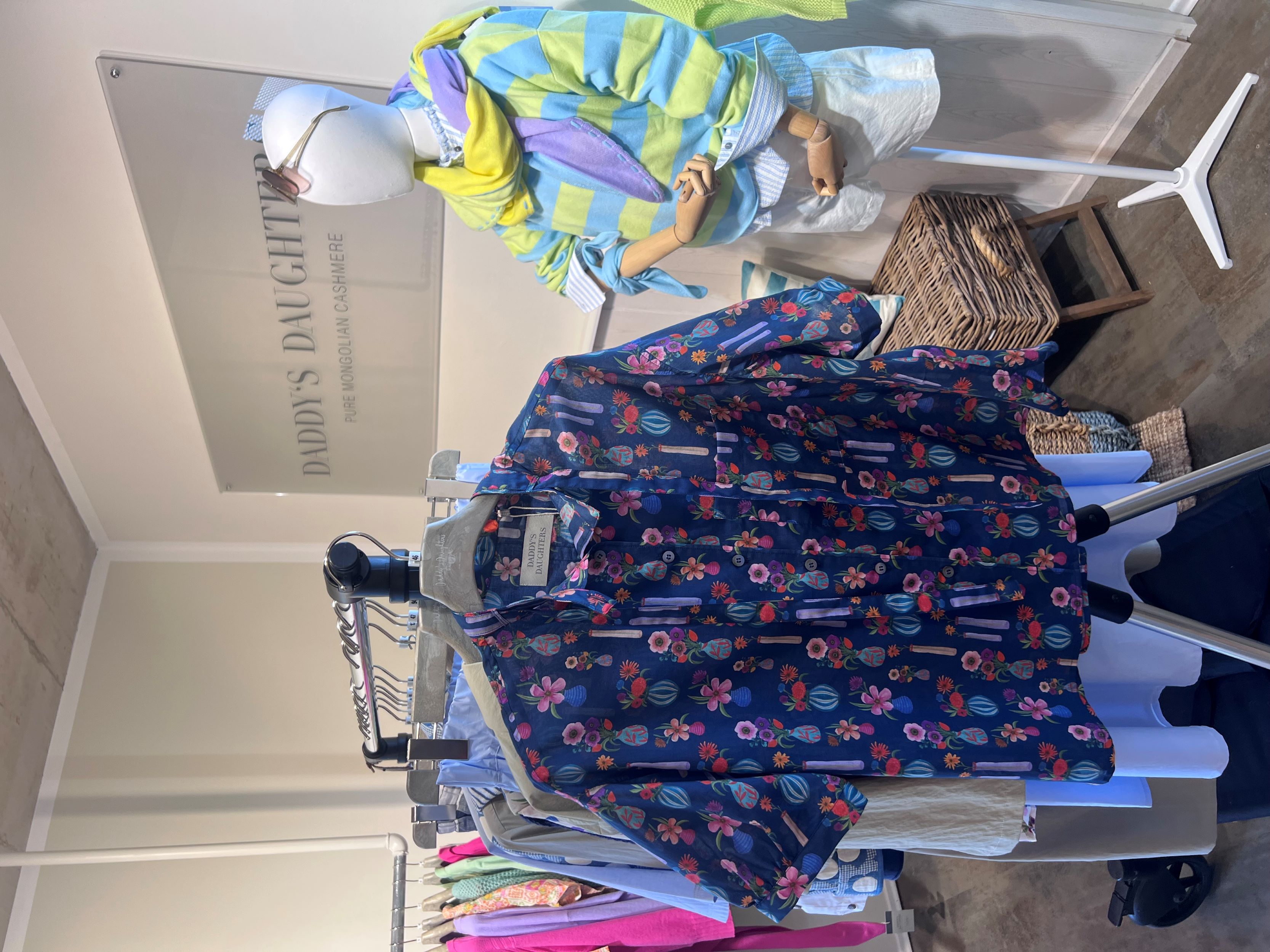 Bluse Nettuno Flowers on navy